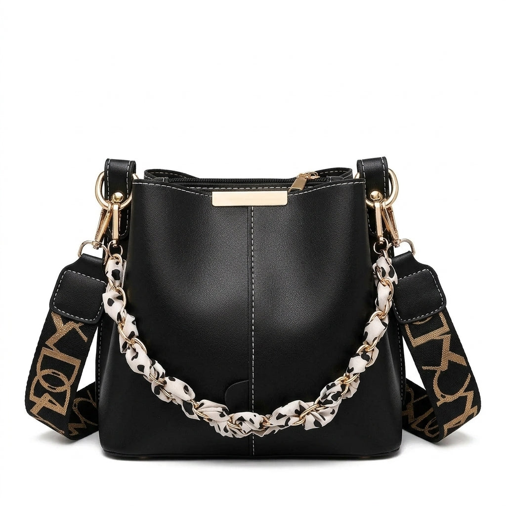 Fashionable Chain Bucket Crossbody Bag