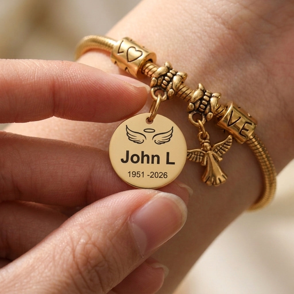 Elegant Personalized Memorial Charm Bracelet