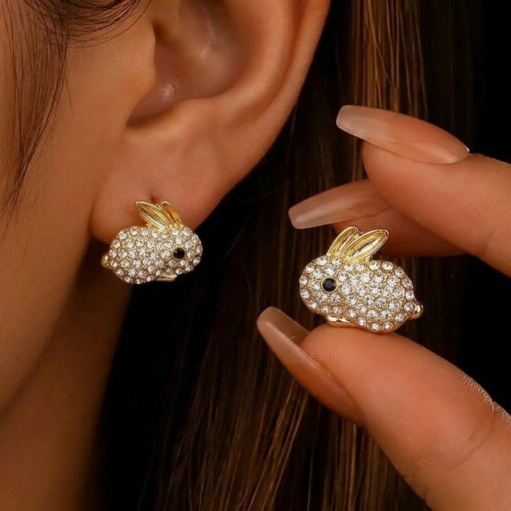Dainty Bunny Stud Earrings