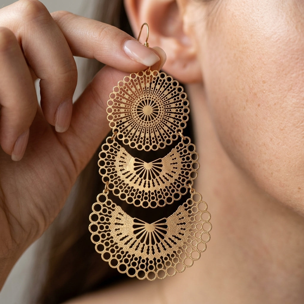 Boho Circle Geometric Earrings