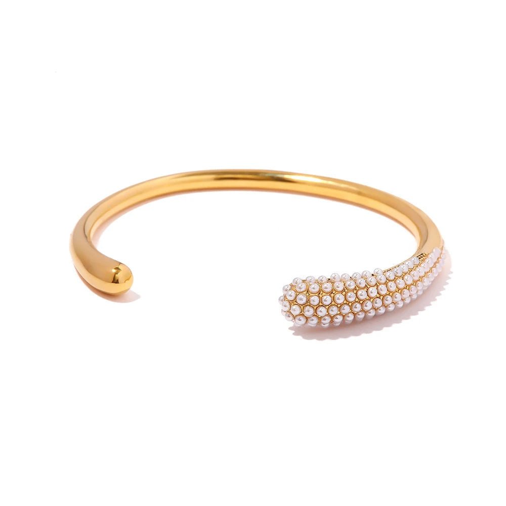 Accented Classy Bangle Cuff Bracelets - Veinci