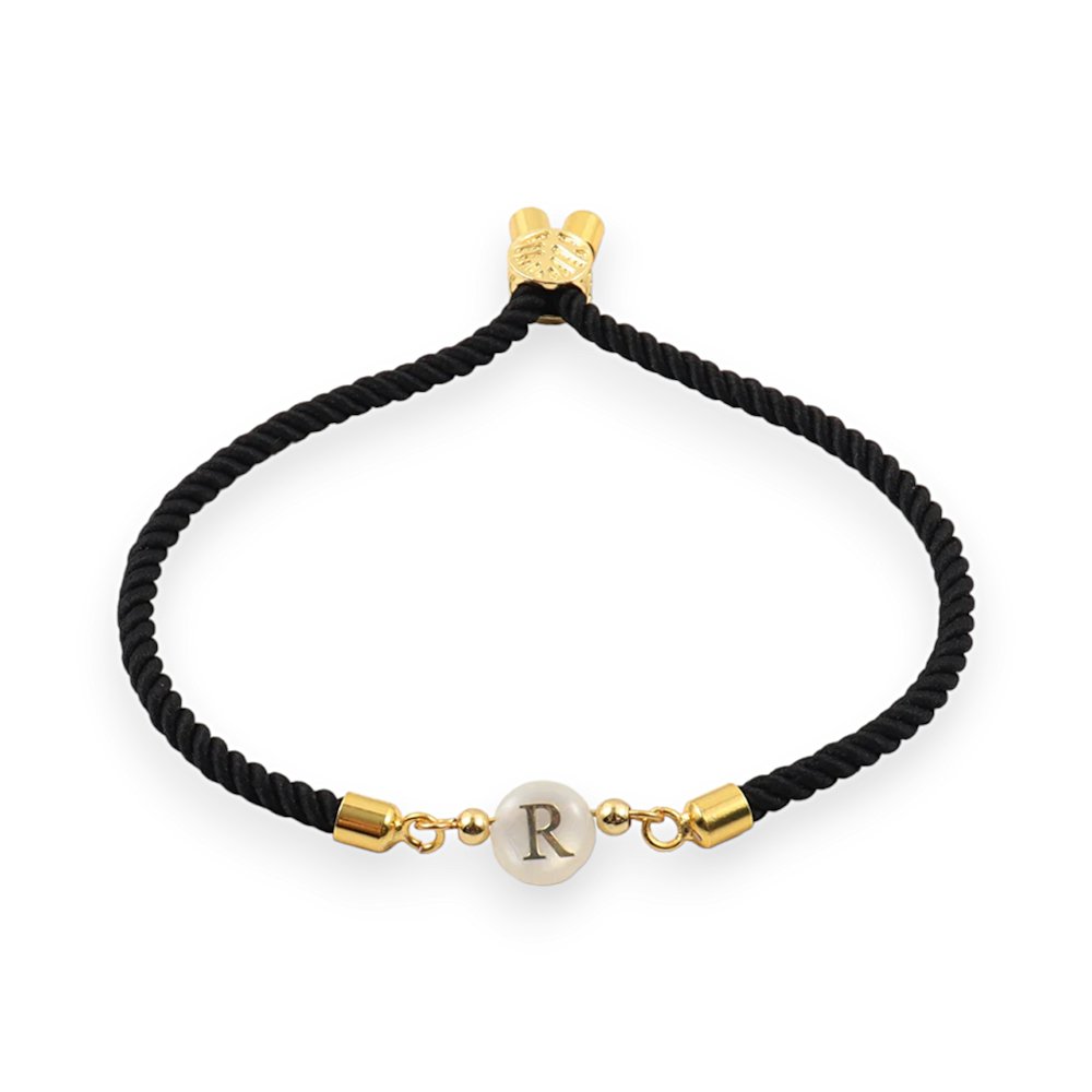 Adjustable Dainty Letter Initial Bracelet - Veinci