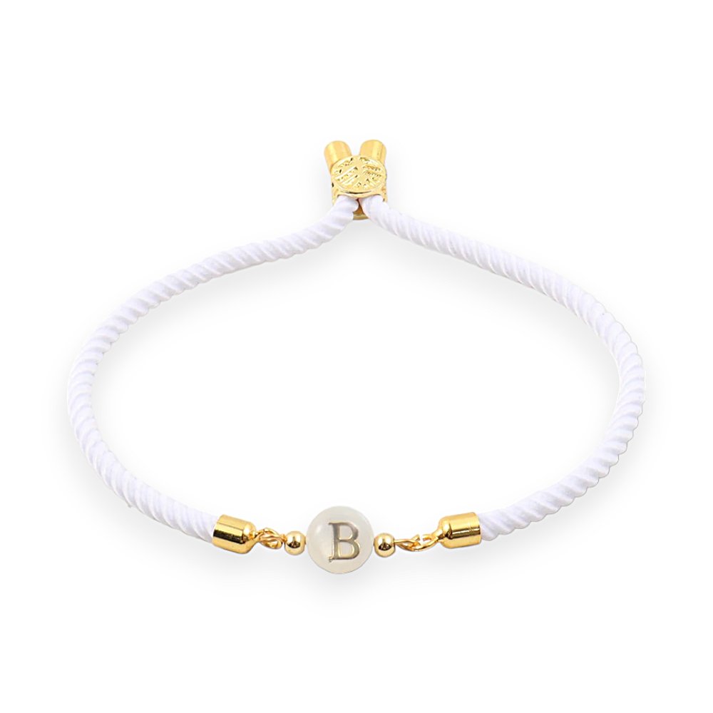 Adjustable Dainty Letter Initial Bracelet - Veinci