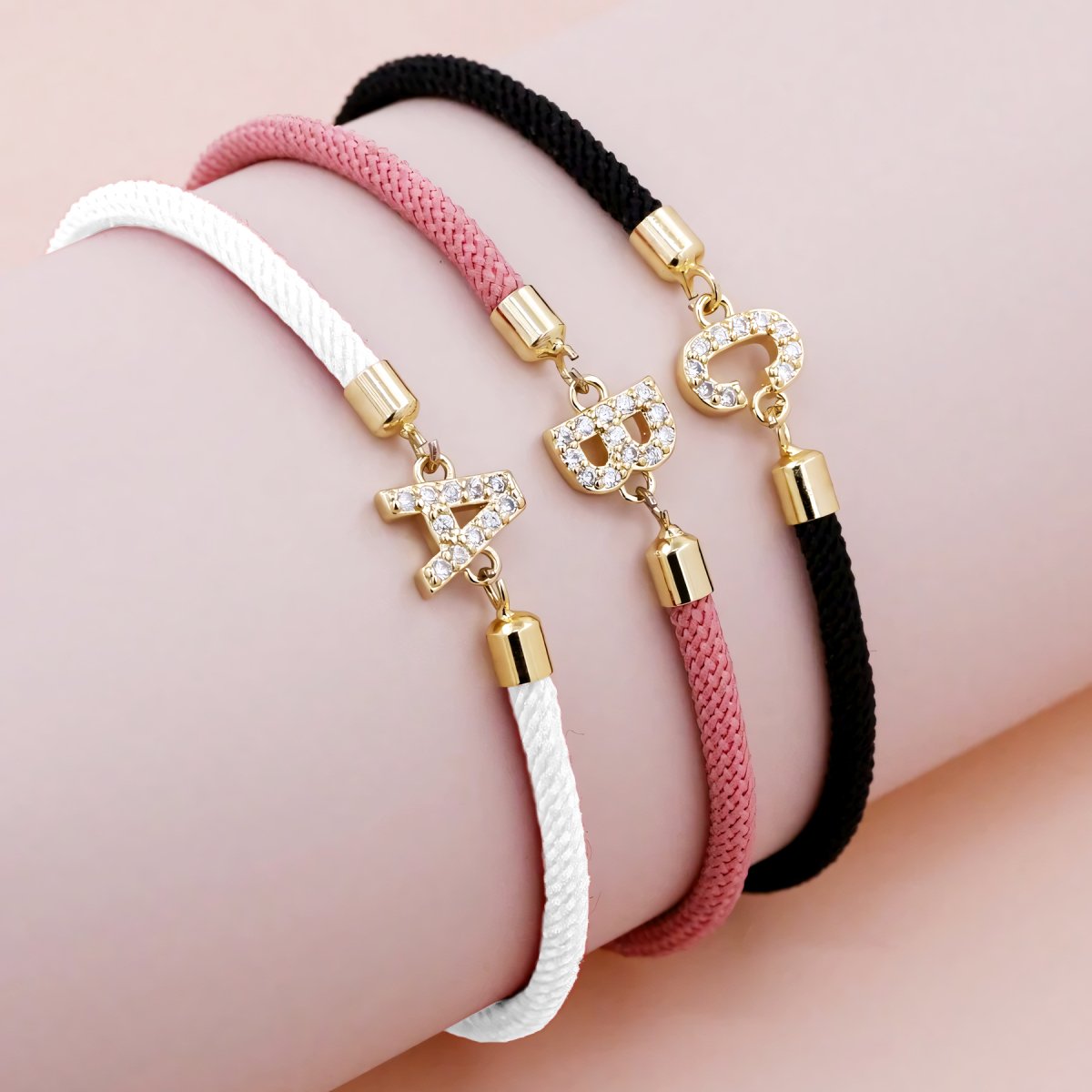 Adjustable Letter Initial Bracelets - Veinci