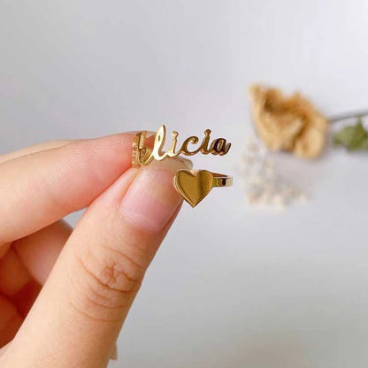 Adjustable Personalized Name(s) Wrap Ring - Veinci