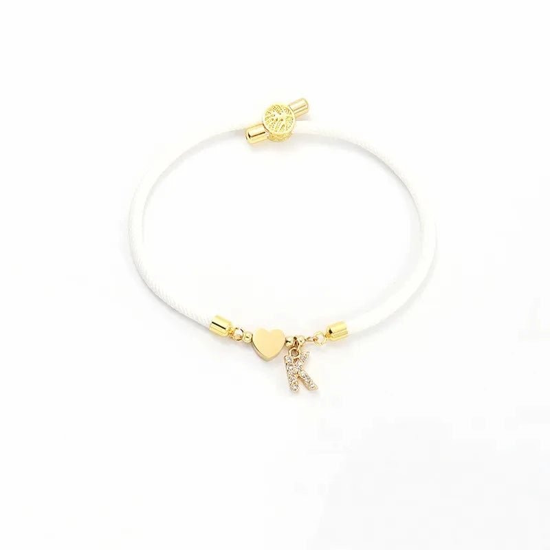 Adjustable Shape Letter Initial Bracelets - Veinci