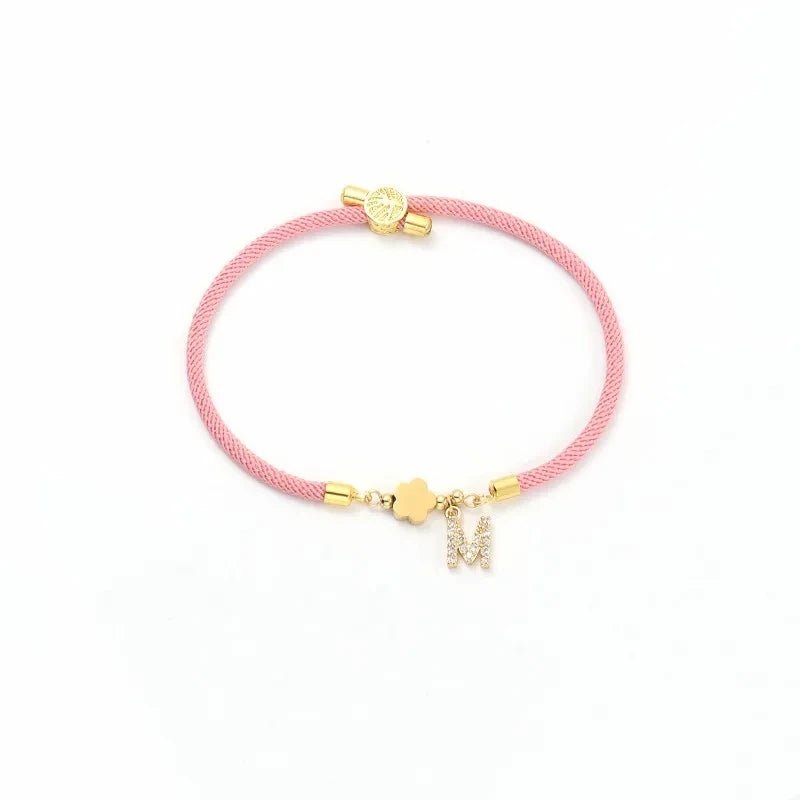 Adjustable Shape Letter Initial Bracelets - Veinci