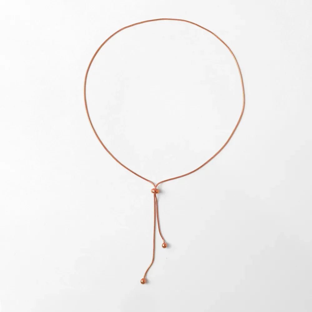Adjustable Snake Chain Lariat Necklace - Veinci