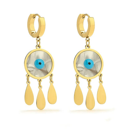 Boho Evil Eye Dangle Earrings - Veinci