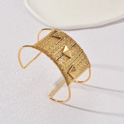 Bold Boho Wide Opening Cuff Bracelet - Veinci