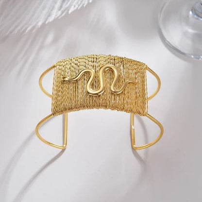 Bold Boho Wide Opening Cuff Bracelet - Veinci