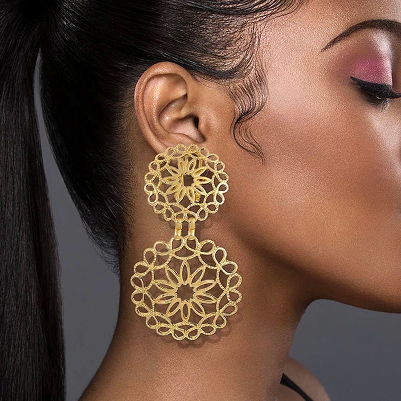 Bold Frequency Geometric Earrings - Veinci