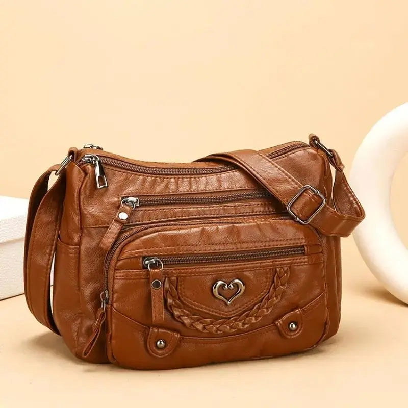 Vintage Multi Pocket Crossbody Bag