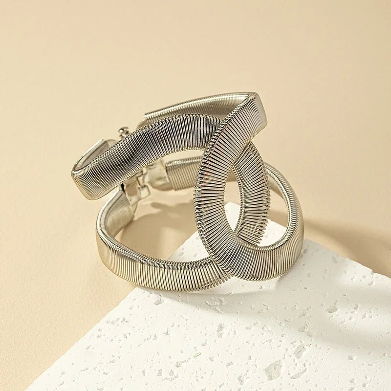 Chunky Spiral Cuff Bracelet - Veinci