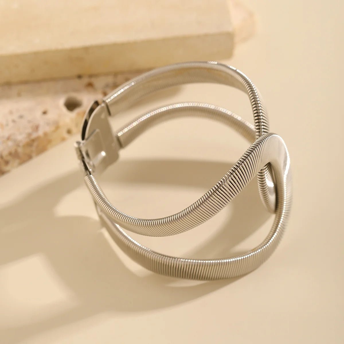 Chunky Spiral Cuff Bracelet - Veinci