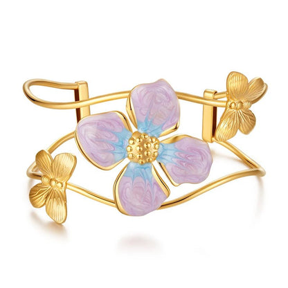 Classy Floral Bangle Bracelets - Veinci