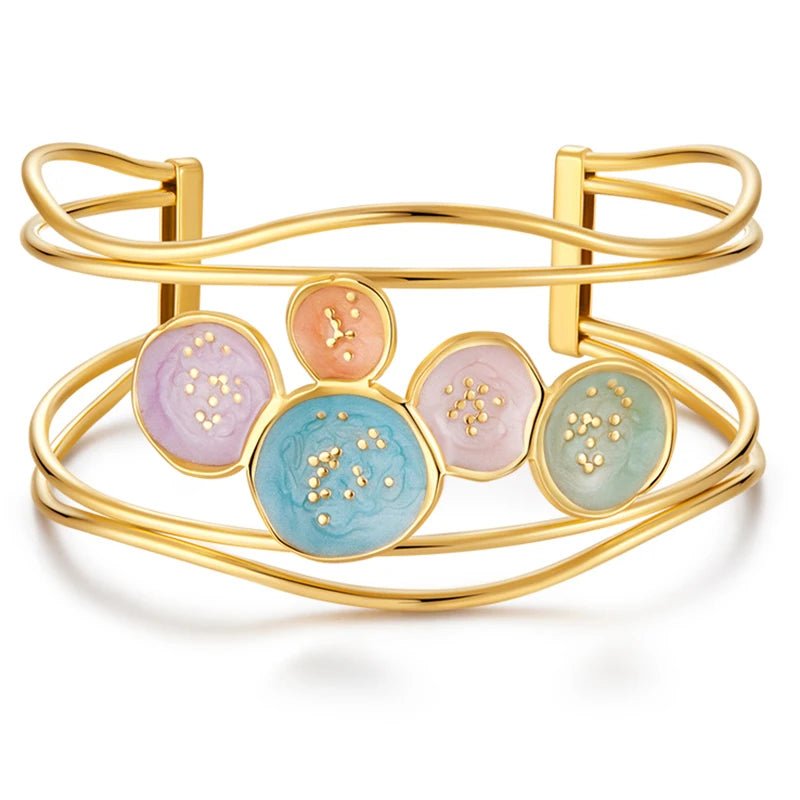 Classy Floral Bangle Bracelets - Veinci