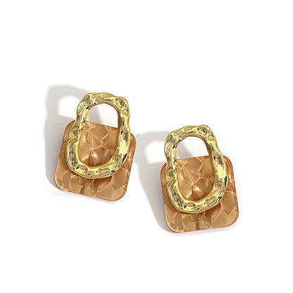 Classy Geometric Square Earrings - Veinci