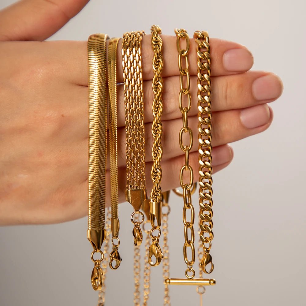 Classy Gold Mix & Match Bracelets - Veinci