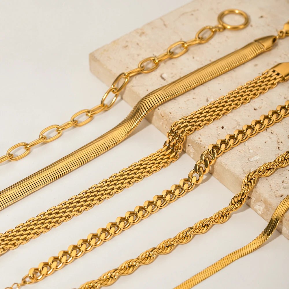 Classy Gold Mix & Match Bracelets - Veinci