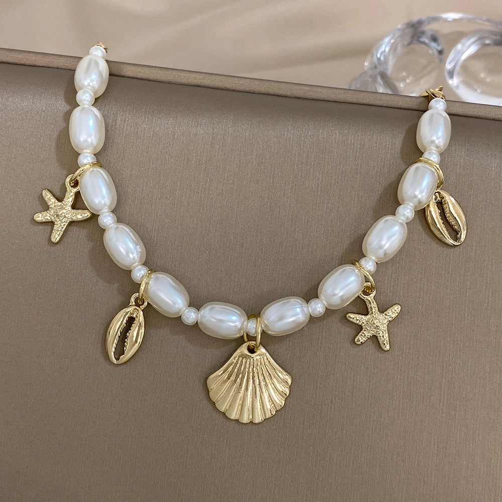 Dainty Beach Adventure Pearl Bracelet - Veinci