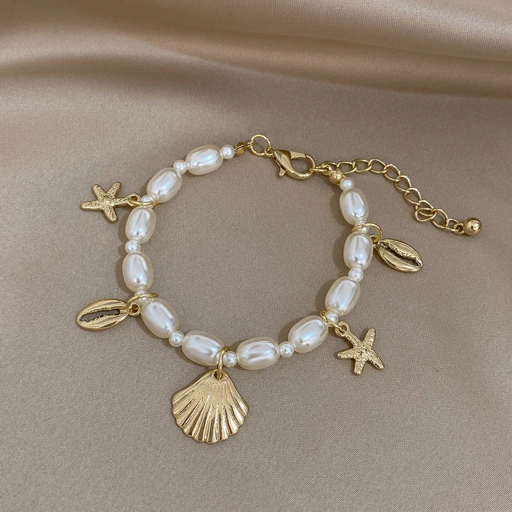 Dainty Beach Adventure Pearl Bracelet - Veinci