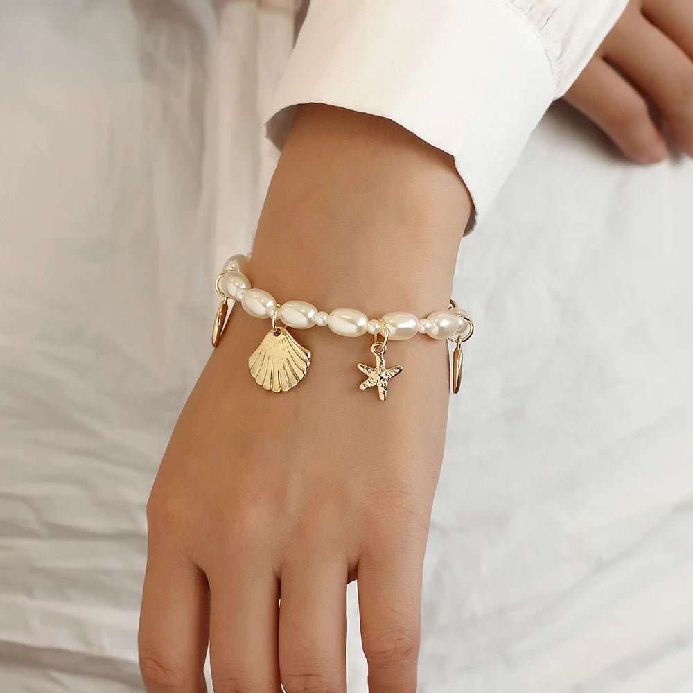 Dainty Beach Adventure Pearl Bracelet - Veinci