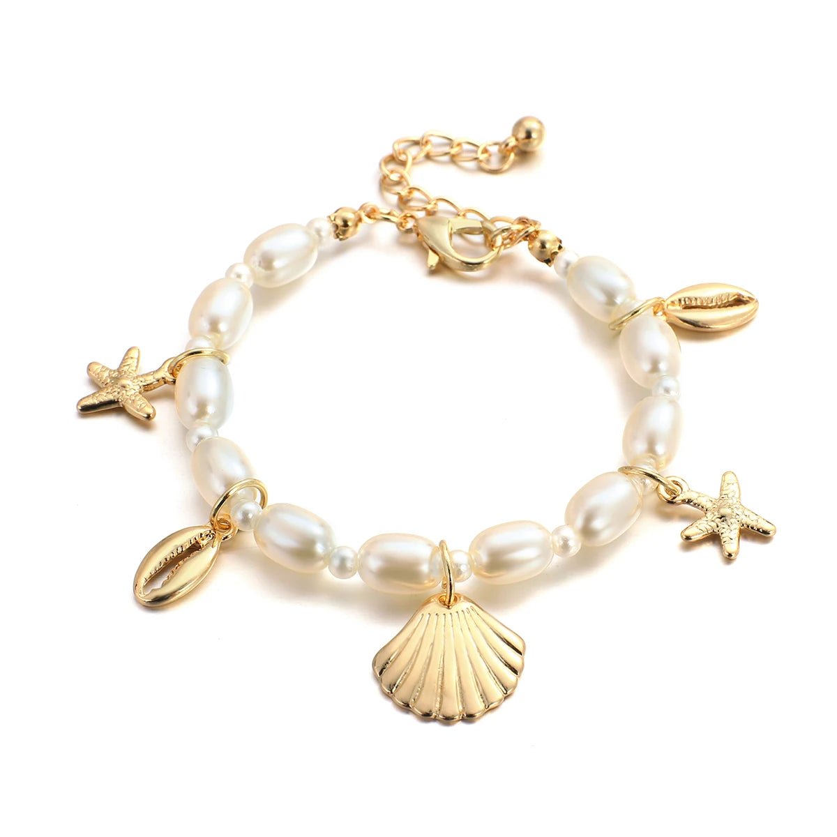 Dainty Beach Adventure Pearl Bracelet - Veinci