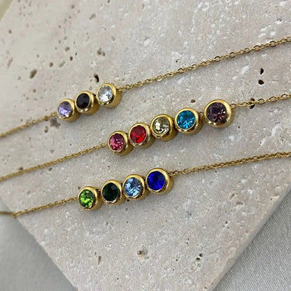 Dainty Birthstone Chain Bracelet - Veinci