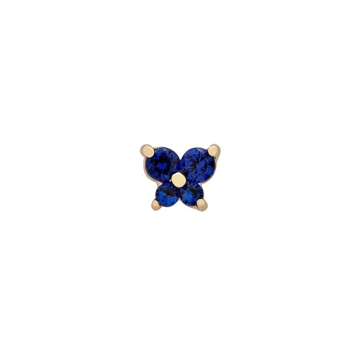 Dainty Butterfly Birthstone Stud Earring - Veinci