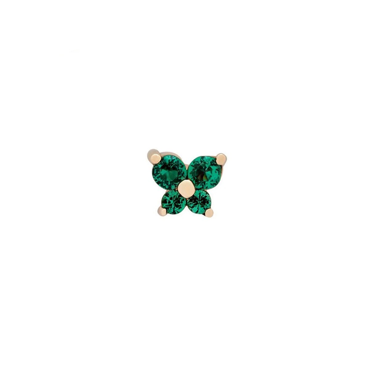 Dainty Butterfly Birthstone Stud Earring - Veinci