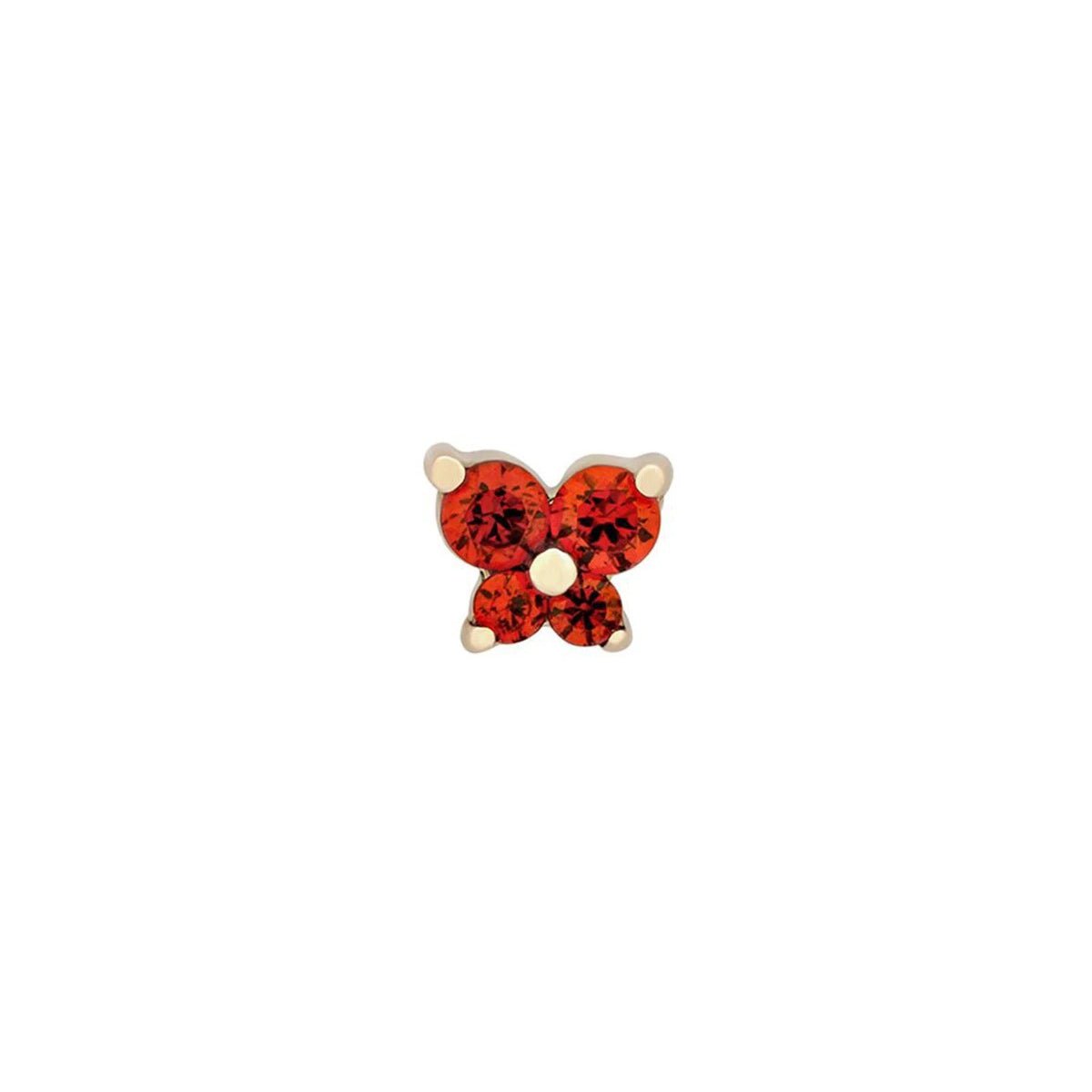 Dainty Butterfly Birthstone Stud Earring - Veinci