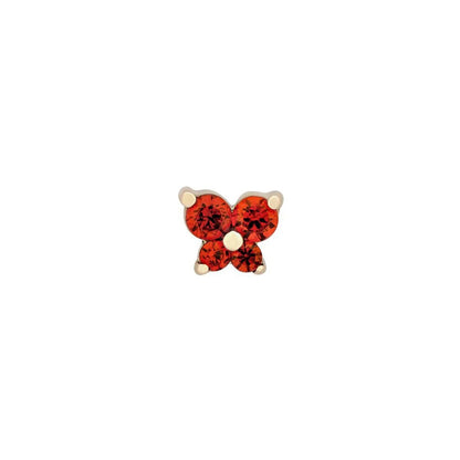 Dainty Butterfly Birthstone Stud Earring - Veinci