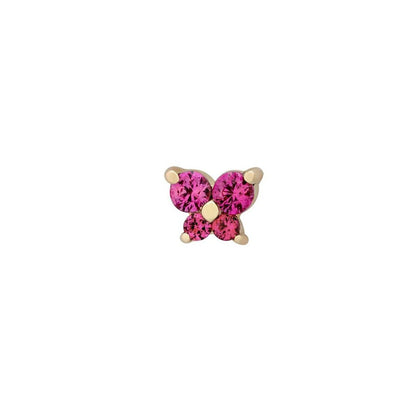 Dainty Butterfly Birthstone Stud Earring - Veinci