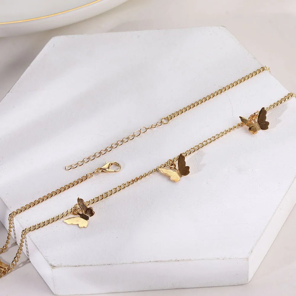 Dainty Butterfly Choker Necklace - Veinci