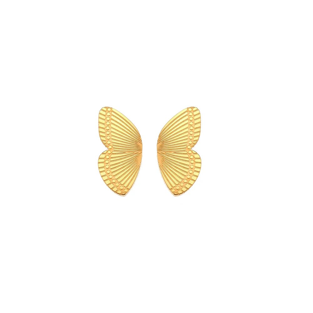 Dainty Butterfly Wings Stud Earrings - Veinci