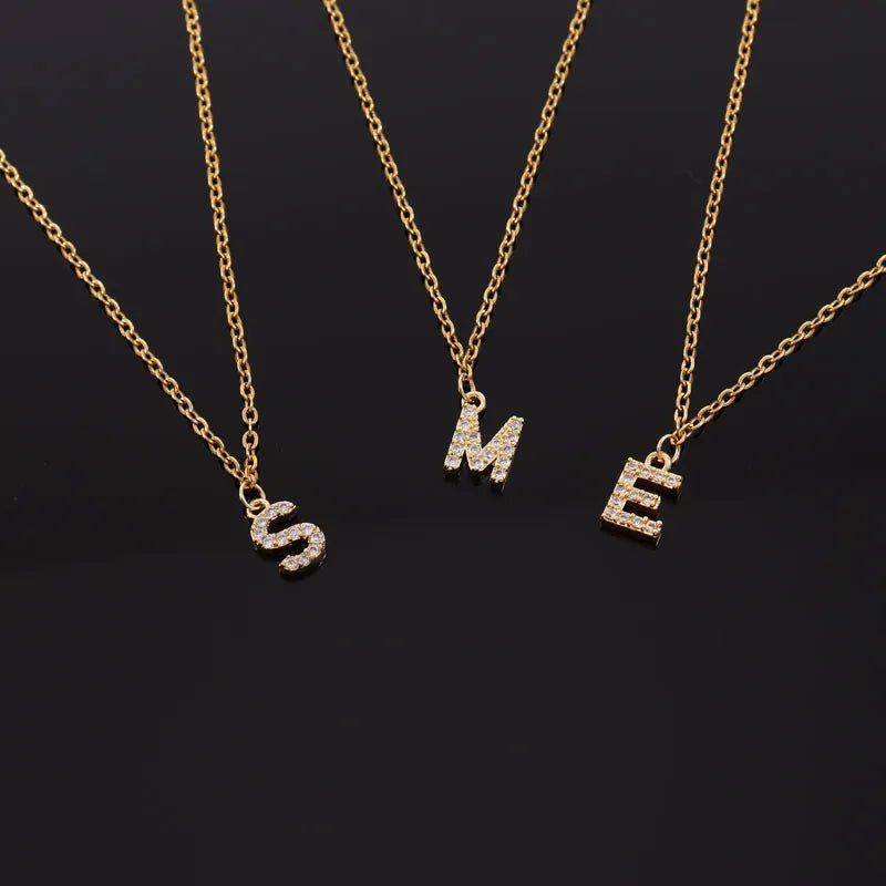 Dainty Chain Diamond Initial Bracelet - Veinci