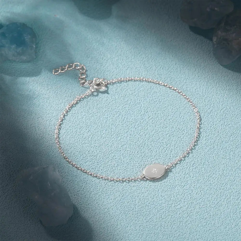 Dainty Chain North Star Bracelet - Veinci