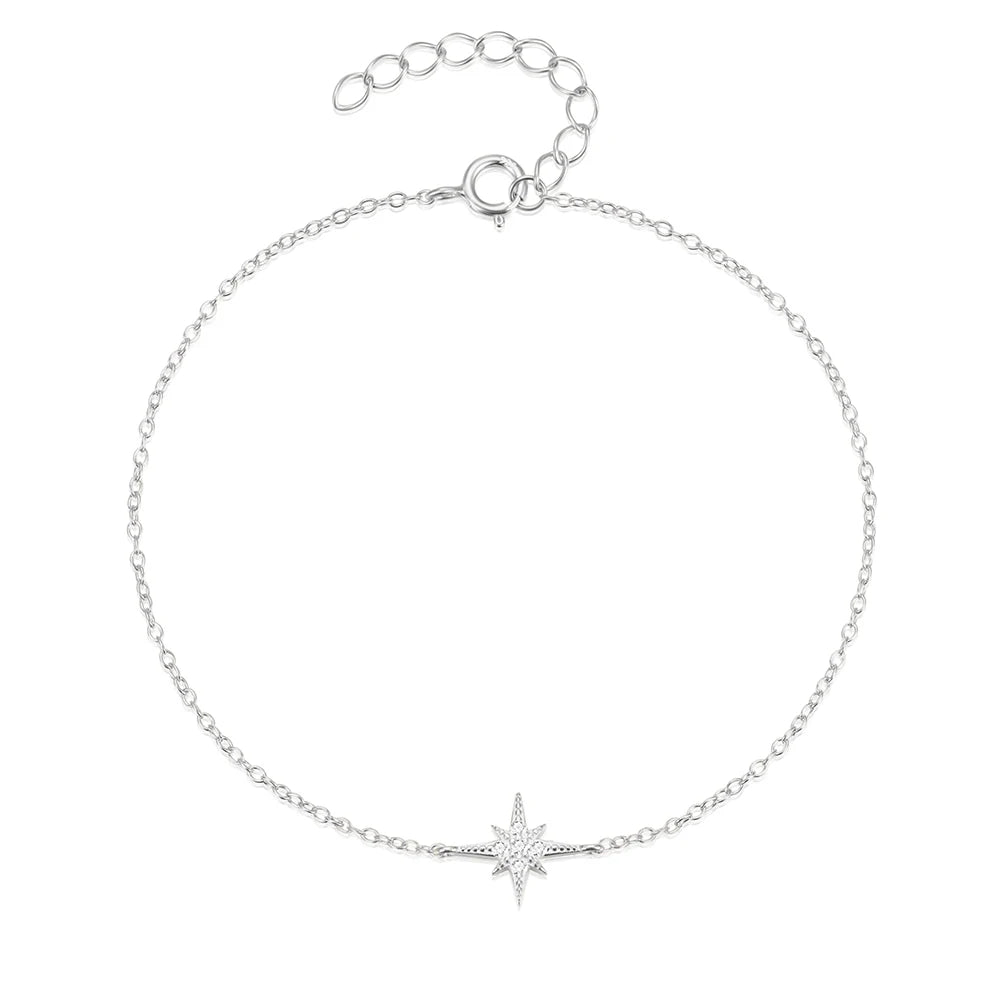 Dainty Chain North Star Bracelet - Veinci