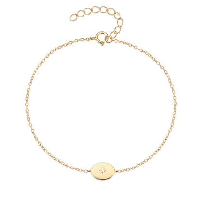 Dainty Chain North Star Bracelet - Veinci