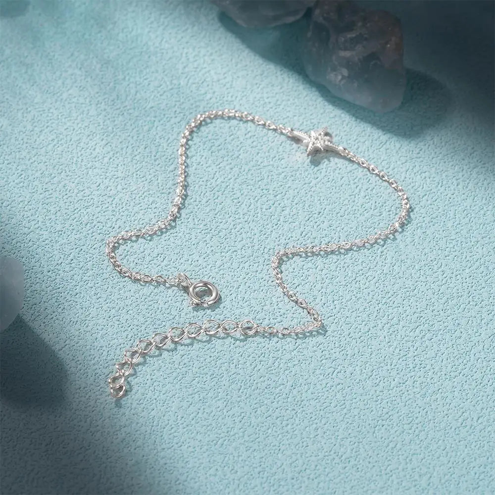 Dainty Chain North Star Bracelet - Veinci