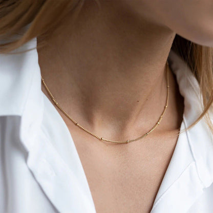 Dainty Classic Satellite Chain Necklace - Veinci