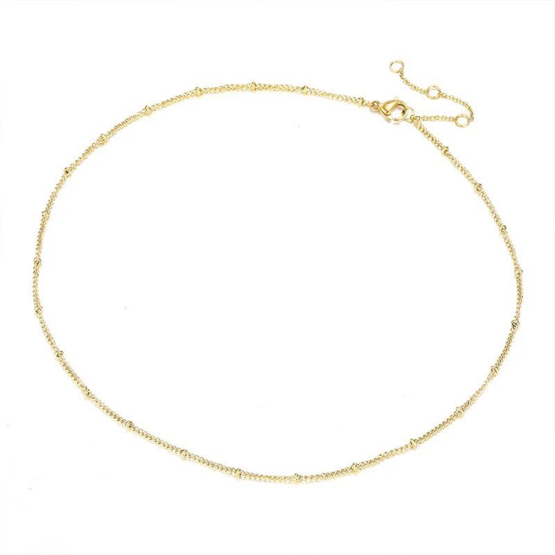 Dainty Classic Satellite Chain Necklace - Veinci