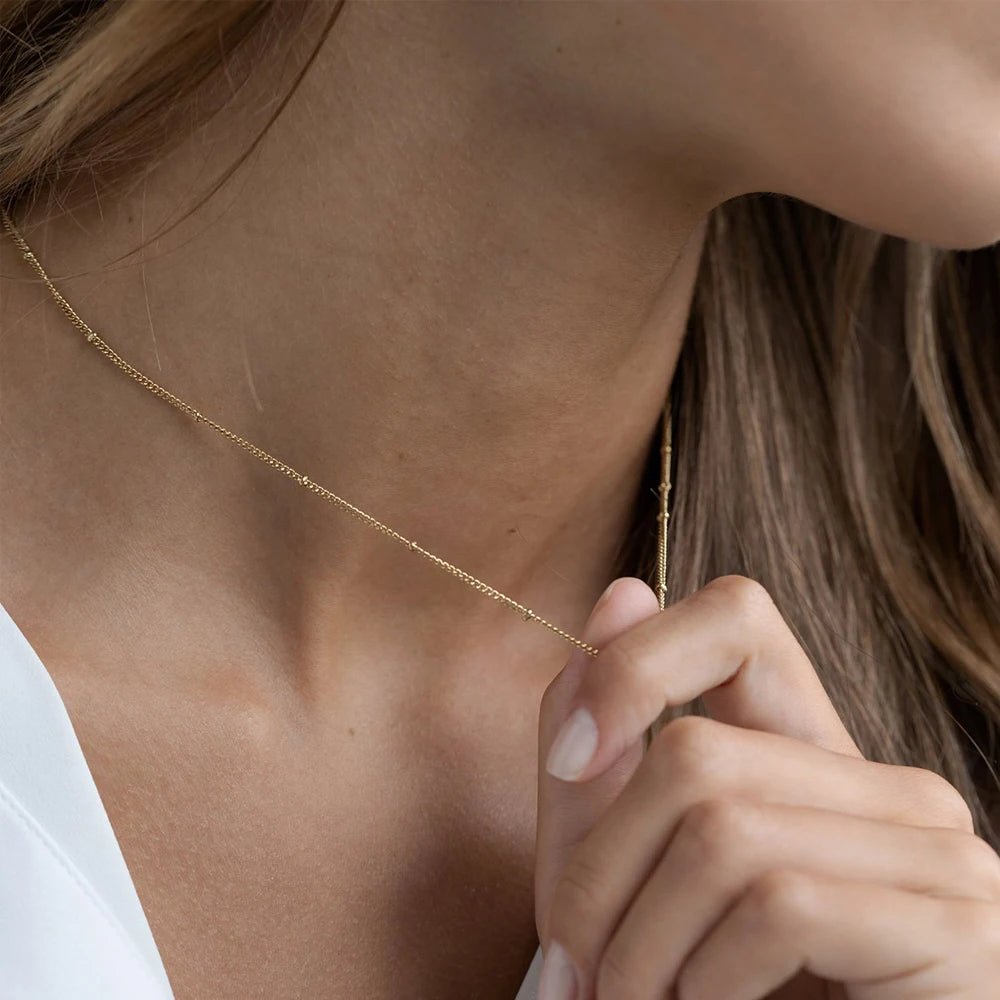 Dainty Classic Satellite Chain Necklace - Veinci