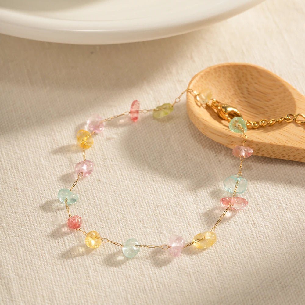 Dainty Crystal Bracelet and Necklace Set - Veinci