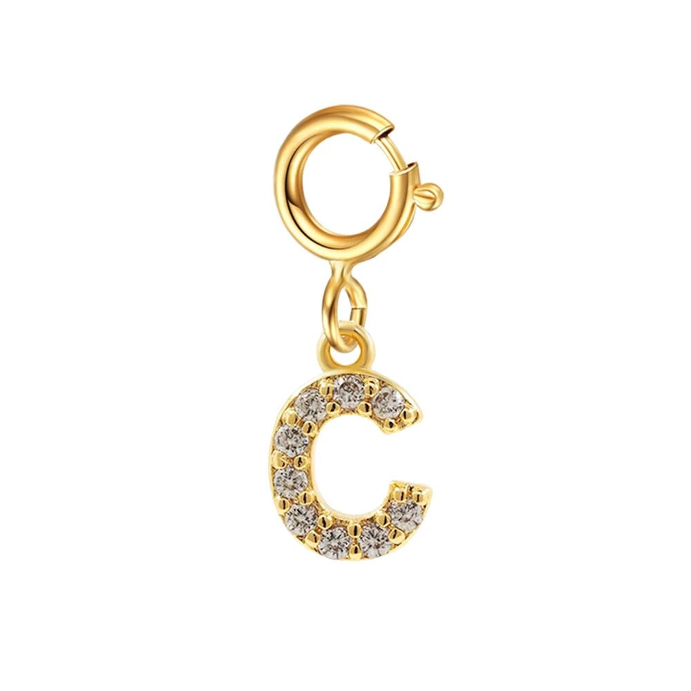 Dainty Cuban Figaro Chain Letter Initial Bracelet - Veinci