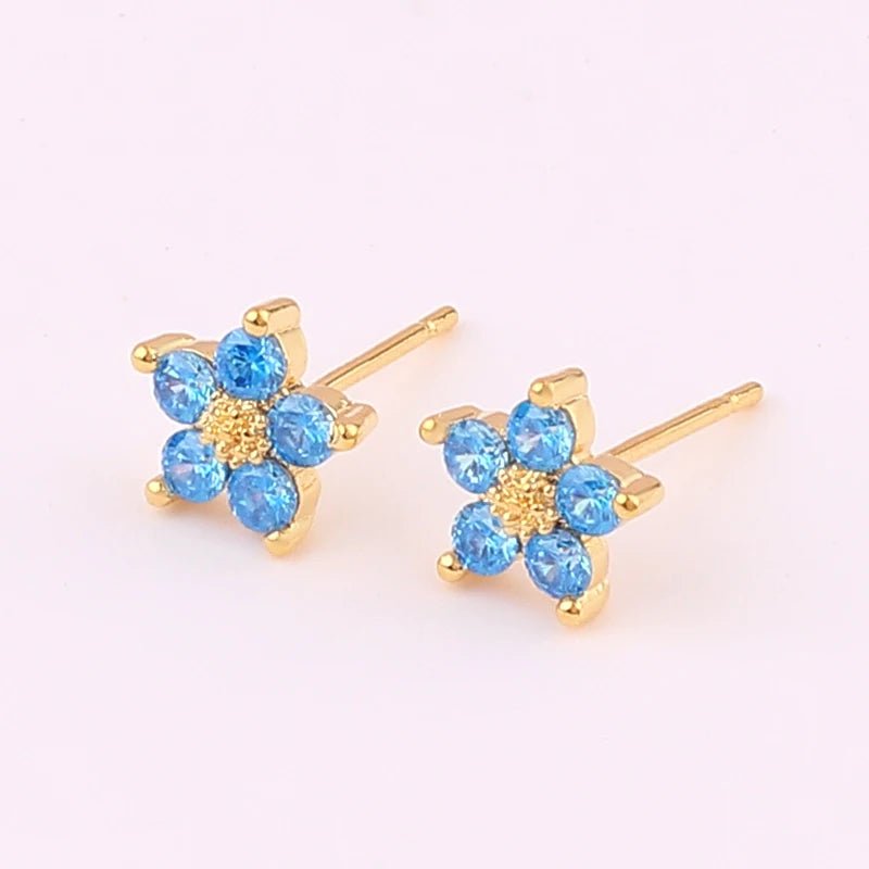 Dainty Diamond Floral Bracelets and Earrings - Veinci