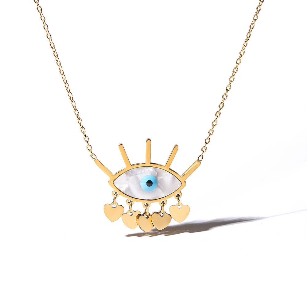 Dainty Evil Eye Dangle Necklaces - Veinci