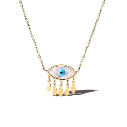 Dainty Evil Eye Dangle Necklaces - Veinci