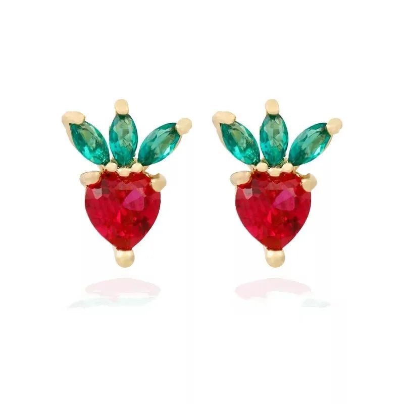 Dainty Fruit Hoop & Stud Earrings - Veinci